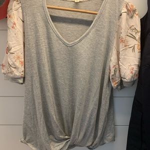 Mason & Belle Elise Front Twist Knit Top NWOT